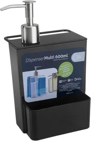 Dispenser Multi Glass 600ml 12x10,6x20,8cm Preto - 20719/0008 - Coza - Coza