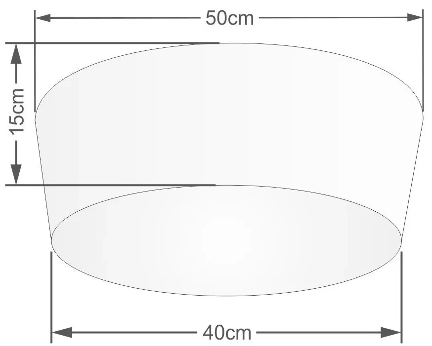 Plafon Para Sala Cone SL-3004 Cúpula Cor Palha