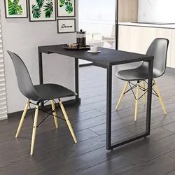 Conjunto Mesa de Cozinha Prattica Industrial 120cm e 2 Cadeiras Eames