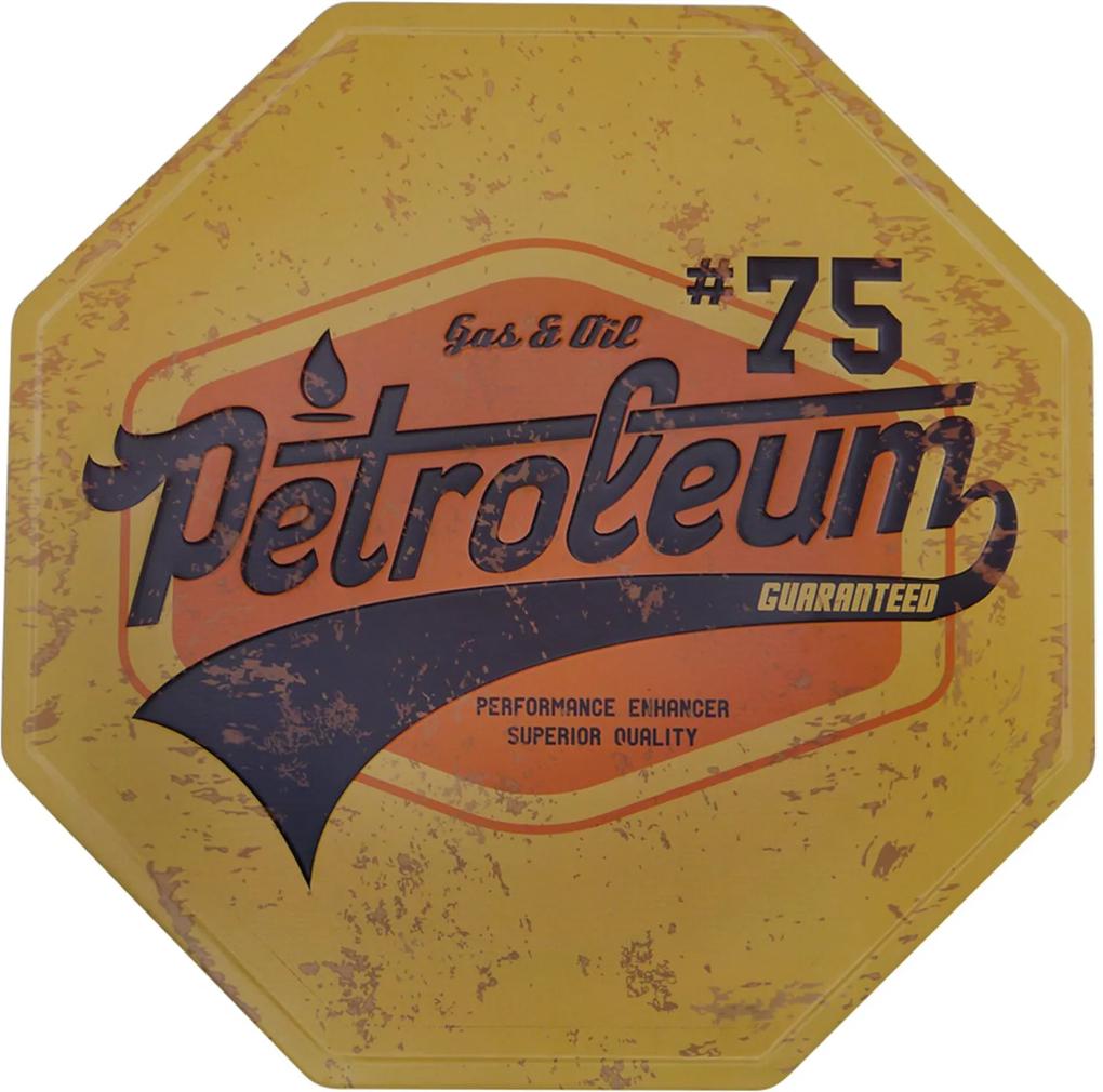 Placa Kasa Ideia de Metal Petroleum 30cm