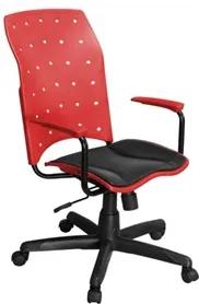 Cadeira de Escritório Iso Presidente Giratória Vermelha - Pethiflex