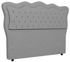 Cabeceira Casal King Cama Box 195cm Oregon I02 Linho Cinza - Mpozenato