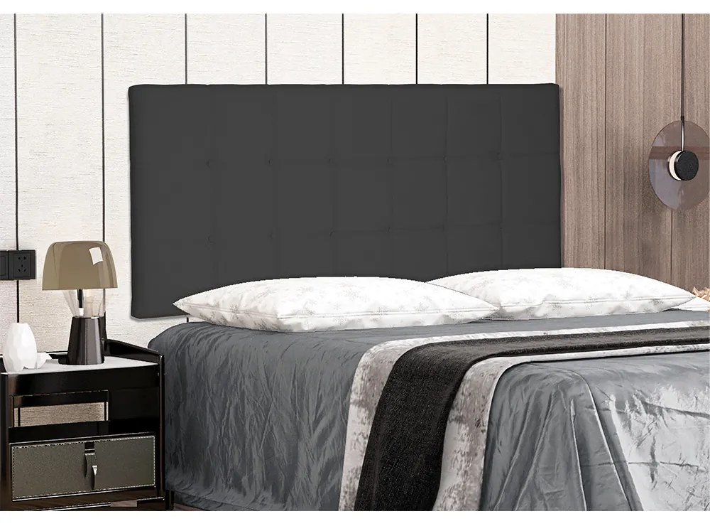 Cabeceira Painel Verona Para Cama Box Casal 140 cm Suede Preto - D'Rossi