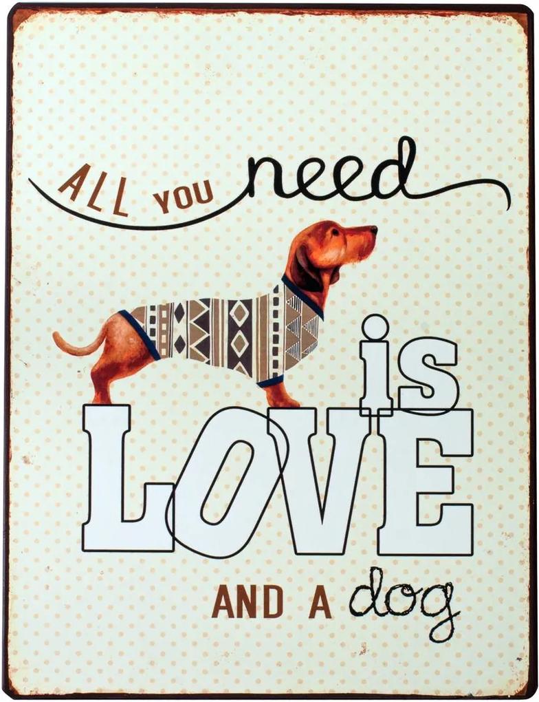 Placa Decorativa Dog Love