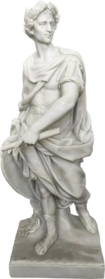 Escultura em Mármore Carrara Estilo Grego - 63x25x21