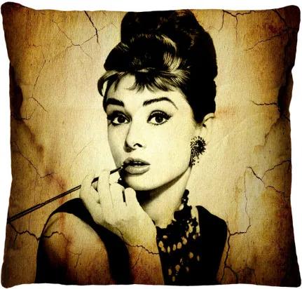 Almofada Celebridades Audrey Hepburn Avulsa 40cm x 40cm - Estampa 364