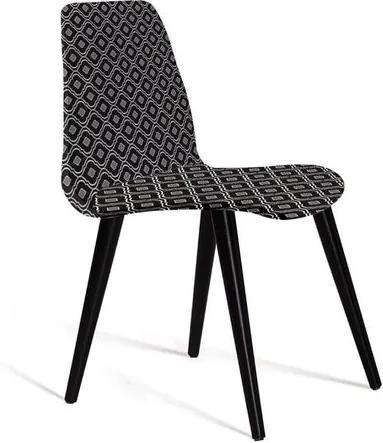 Cadeira Estofada Eames em Suede com Pés Palito - Cinza/Preto