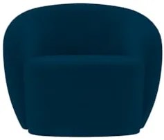 Poltrona para Sala de Estar Orgânica Kit com 2 Garbin Z08 Veludo Azul