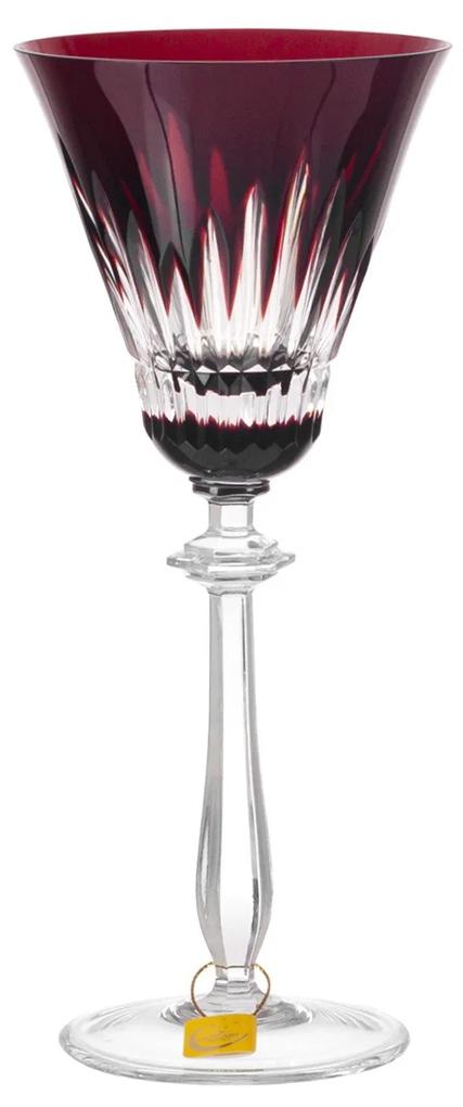 Taça de Cristal Lapidado Artesanal p/ Vinho Branco - Vermelho - 20