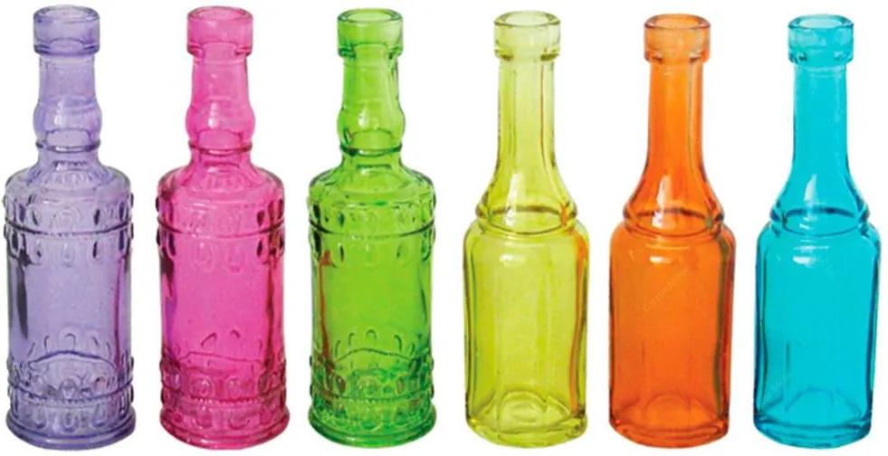 Conjunto 6 Garrafas Decorativas Ciences Bottles em Vidro - Urban