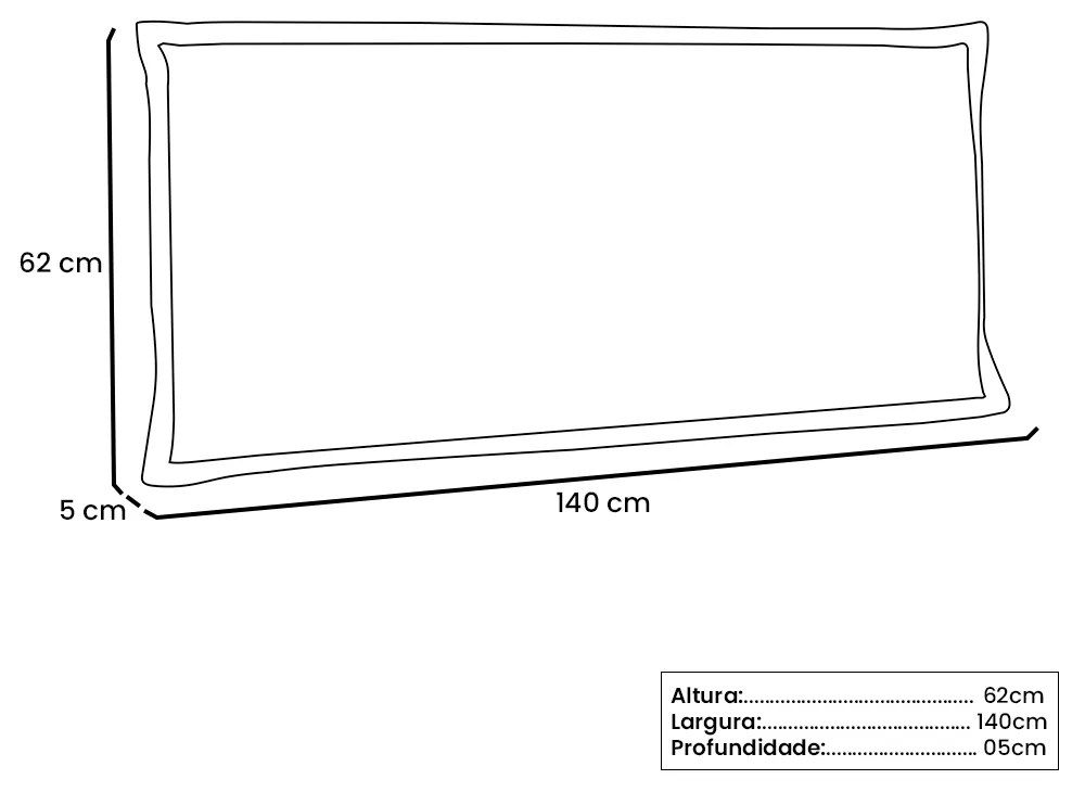 Cabeceira Painel Garden Para Cama Box Casal 140 cm Corino - D'Rossi - Branco