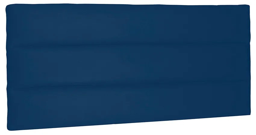 Cabeceira Painel La Italiana Para Cama Box Solteiro 90 cm Suede Azul Marinho - D'Rossi