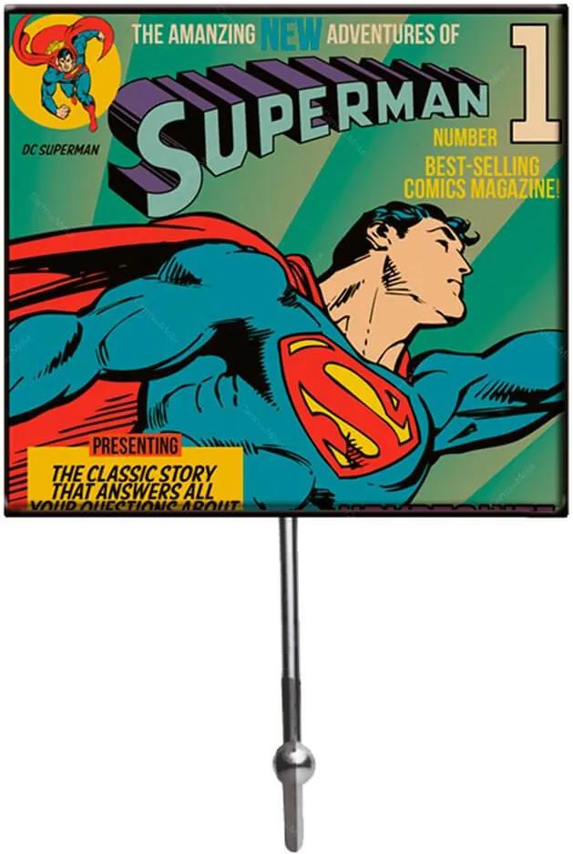 Cabideiro DC Comics Superman Flying Colorido em Vidro - Urban