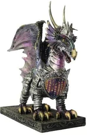 Dragão Guardião em Resina com Armadura (22cm)