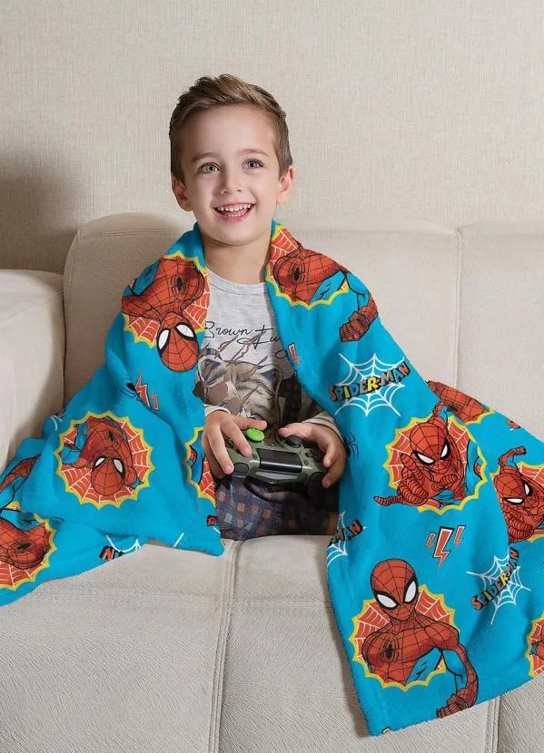 Manta Infantil Fleece Spider Man 125x150 cm