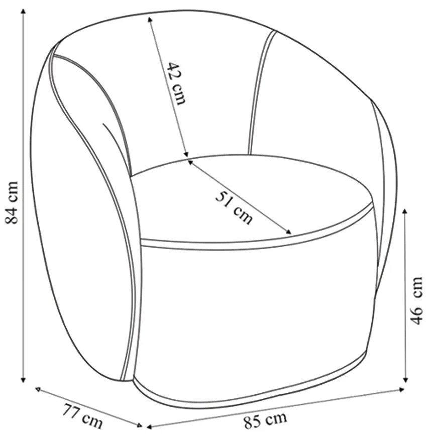 Poltrona Decorativa Sala de Estar Íbis Encosto Fixo Bouclê Bege G33 - Gran Belo