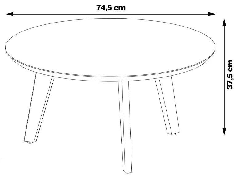 Mesa de Centro Decorativa Redonda Polly Off White G29 - Gran Belo