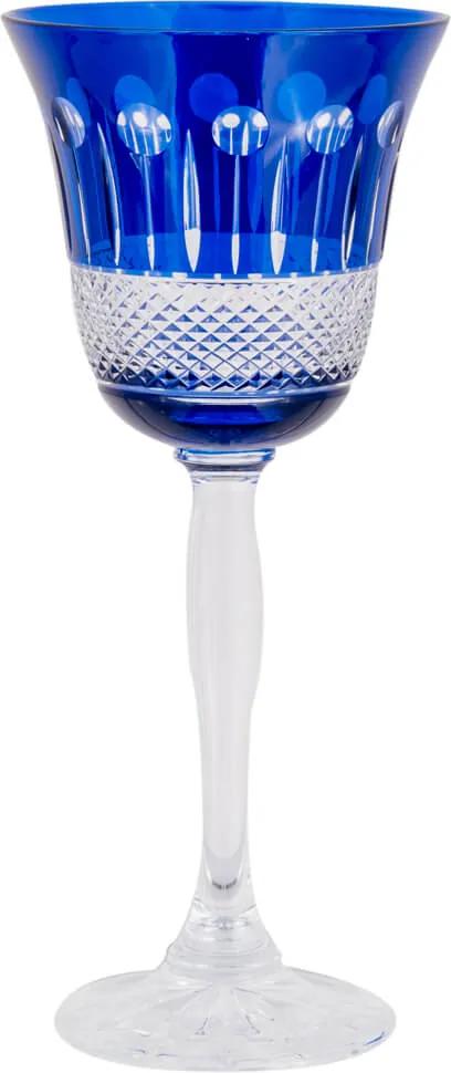 Taça de Cristal Lodz para Vinho de 170 ml - Azul Egípcio