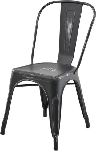 Cadeira Iron Tolix Sem Braco Vintage Preto - 28333 Sun House