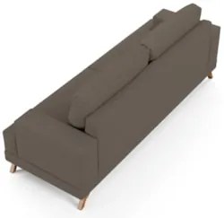 Sofá 3 Lugares 180cm Living Pés Curvos Santi D05 Bouclé Capuccino - Mp