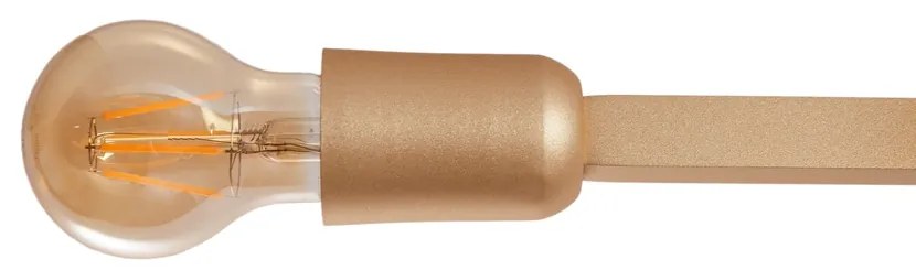 Pendente Tazza S/ Globos 100Cm 6L E27 Suspensão Cabos Kevlar | Usina 1... (CP-M - Champagne Metálico, BRANCO)