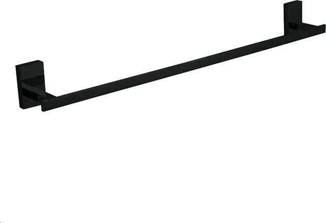 Porta Toalha Linear Black Matte 60cm - V-2685-H - Jiwi - Jiwi