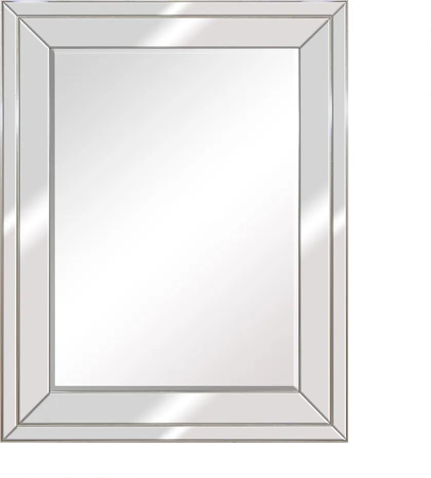 Espelho Retangular Espelhado em Prata - 107x137cm