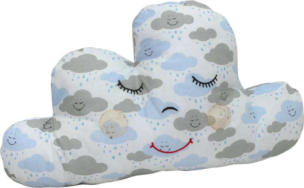 Almofada Decorativa Laura Baby Nuvem - Chuva de Benção Azul