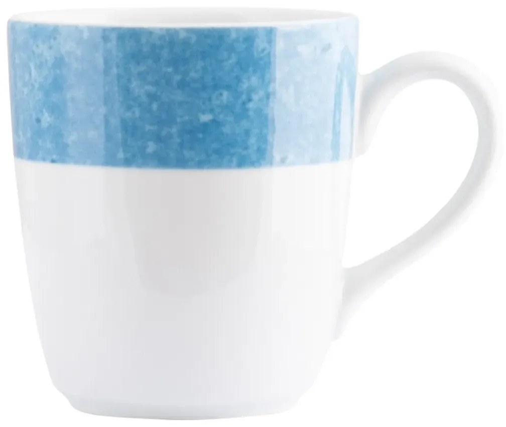 Caneca 225 Ml Porcelana Schmidt - Dec. Cromo Azul 2446