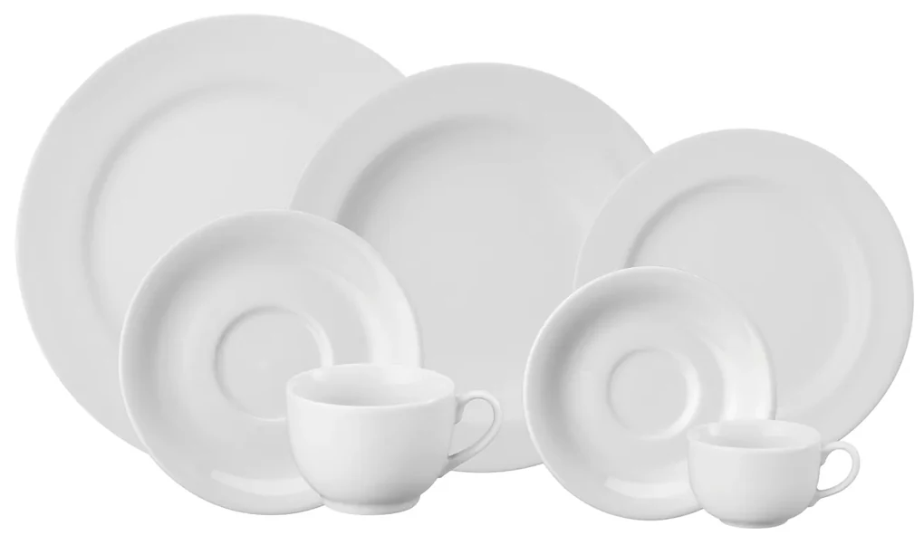 Aparelho Jantar, Chá e Café 42 Peças Porcelana Schmidt - Dec