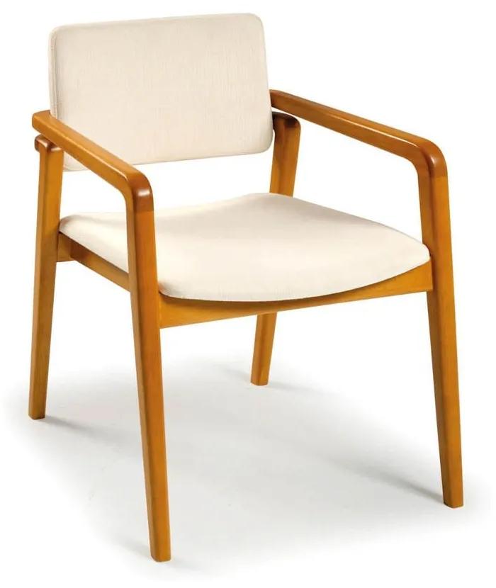 Cadeira Deykin Estofada Assento Anatômico Detalhe em Metal Estrutura Madeira Tauari Design by Traço Sensatto Studio