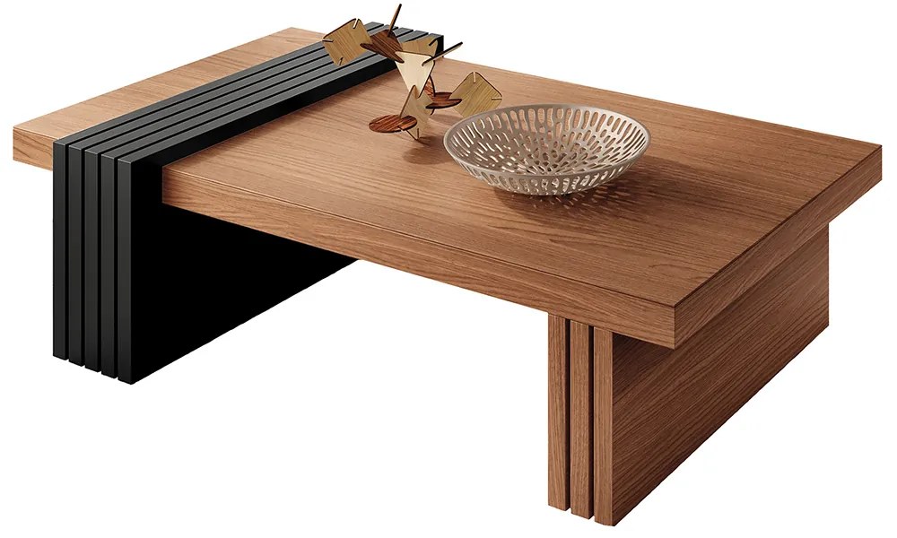 Mesa de Centro para Sala de Estar Riad Nature/Preto G26 - Gran Belo