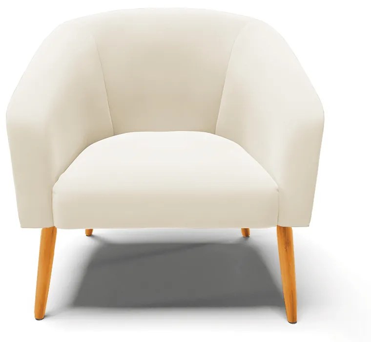 Poltrona Decorativa Pé Palito Castanho kit 2 Stella Veludo D03 - D'Rossi - Bege