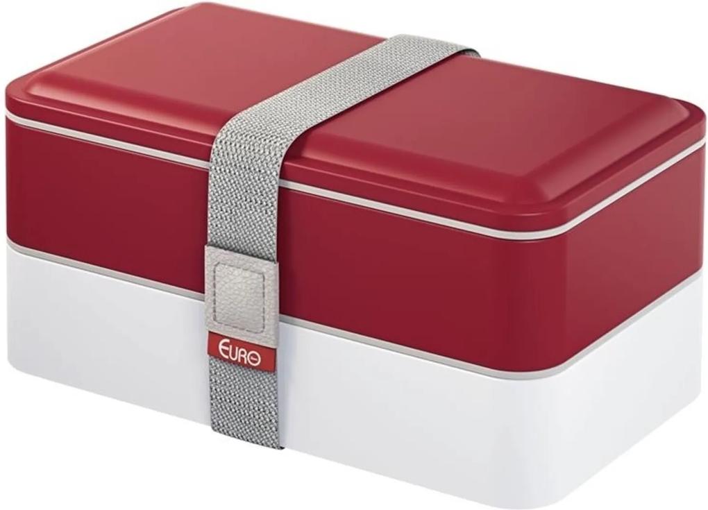 Marmita Dupla Vermelha 1,2L Lunch Box Fit Euro