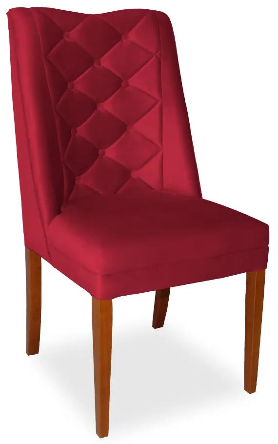 Kit 8 Cadeiras de Jantar Micheli Suede Vermelho