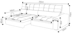 Sofá Retrátil Reclinável 3 Lugares 250cm Damy F05 Veludo Bordô - Mpoze