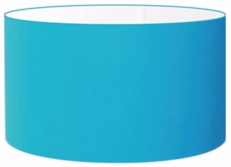 Cúpula abajur e luminária cilíndrica vivare cp-8023 Ø50x21cm - bocal europeu - Azul-Turquesa