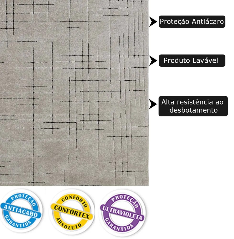 Tapete Para Sala de Estar Sofistik 2,50x3,50 Fino G57 - Tapetes São Carlos