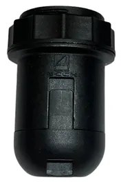 Soquete Semi Roscado E-27 Termoplastico Preto