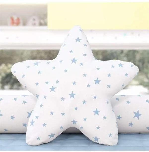 Almofada Azul Estrela Estrelinhas 30cm Grão de Gen
