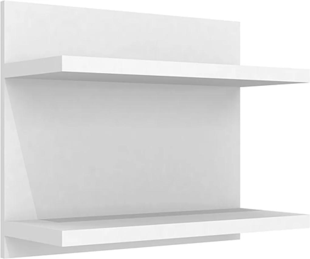 Prateleira Componível Dupla 54 cm Completa Móveis com Fixação Invisível Branco