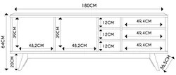 Rack para Sala Bancada de TV 70 Pol 180cm Noruega C05 Freijó - Mpozena