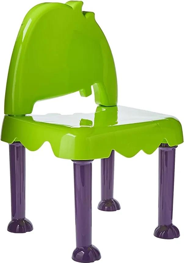 Cadeira Infantil Tramontina Monster Verde em Polipropileno com Base Lilás Tramontina 92271280