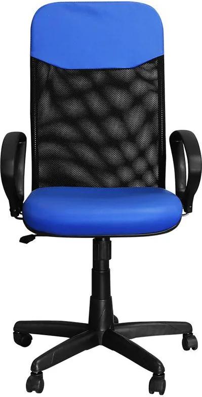 Cadeira para Escritório PP-04GTBP Giratória Couro Azul - Pethiflex
