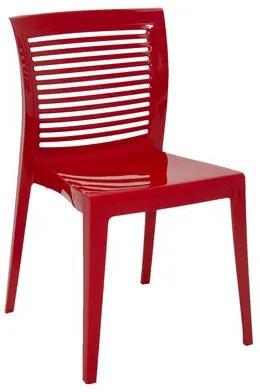 Cadeira Tramontina Victória Encosto Horizontal em Polipropileno Vermelho
