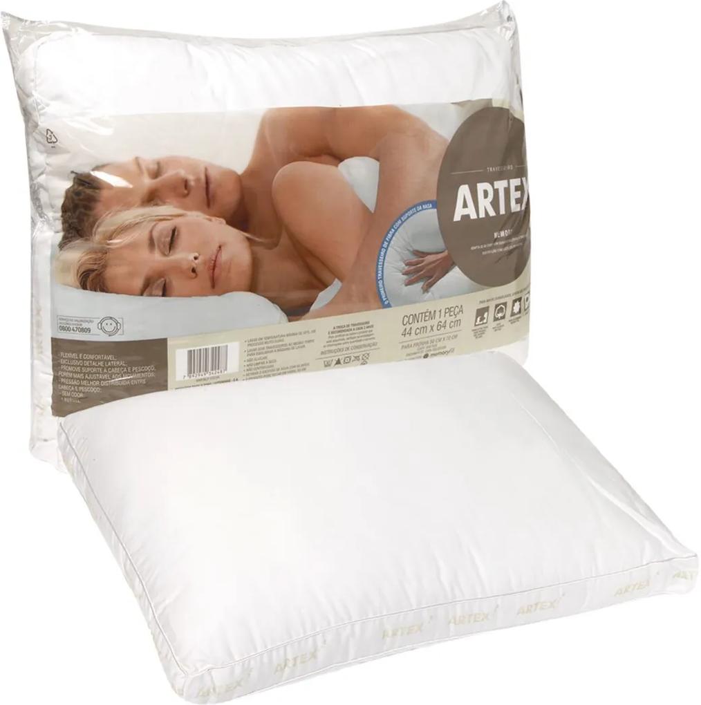 Travesseiro Artex Memory Rolinho 50x70cm Branco