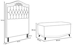 Cabeceira Cama Box Solteiro 90cm Com Calçadeira Baú Imperial J02 Facto