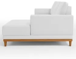 Sofá 3 Lugares 200cm Living Com Chaise Sala de Estar Kayrós D05 Sintét