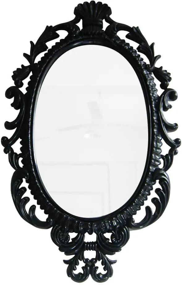 Espelho Oval Giant Princess Preto - Urban - 73x44 cm