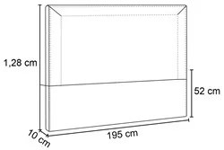 Cabeceira Cama Box Casal King 195cm Mali P02 Veludo Azul Marinho - Mpo